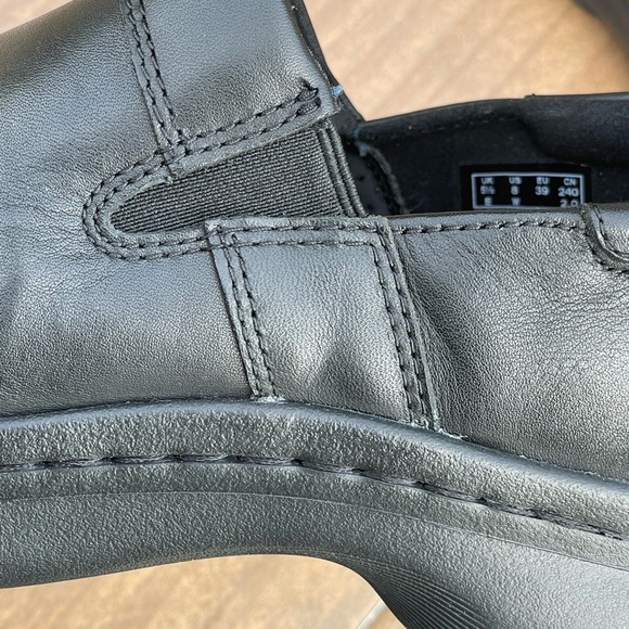 Women's Clarks Pro Gem Black Leather Size 8W - Picture 6 of 7